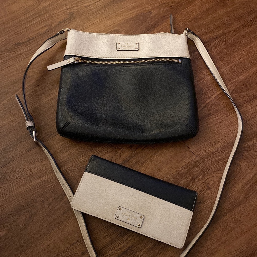 Kate Spade 2 Tone Crossbody & Wallet